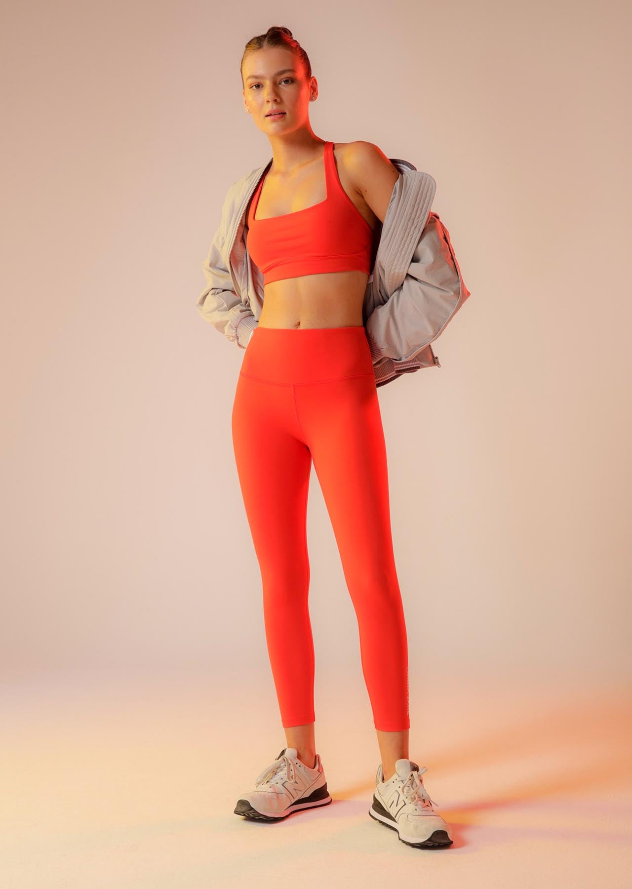 Lorna Jane Grand Slam Bomber Jacket - Concrete Grey