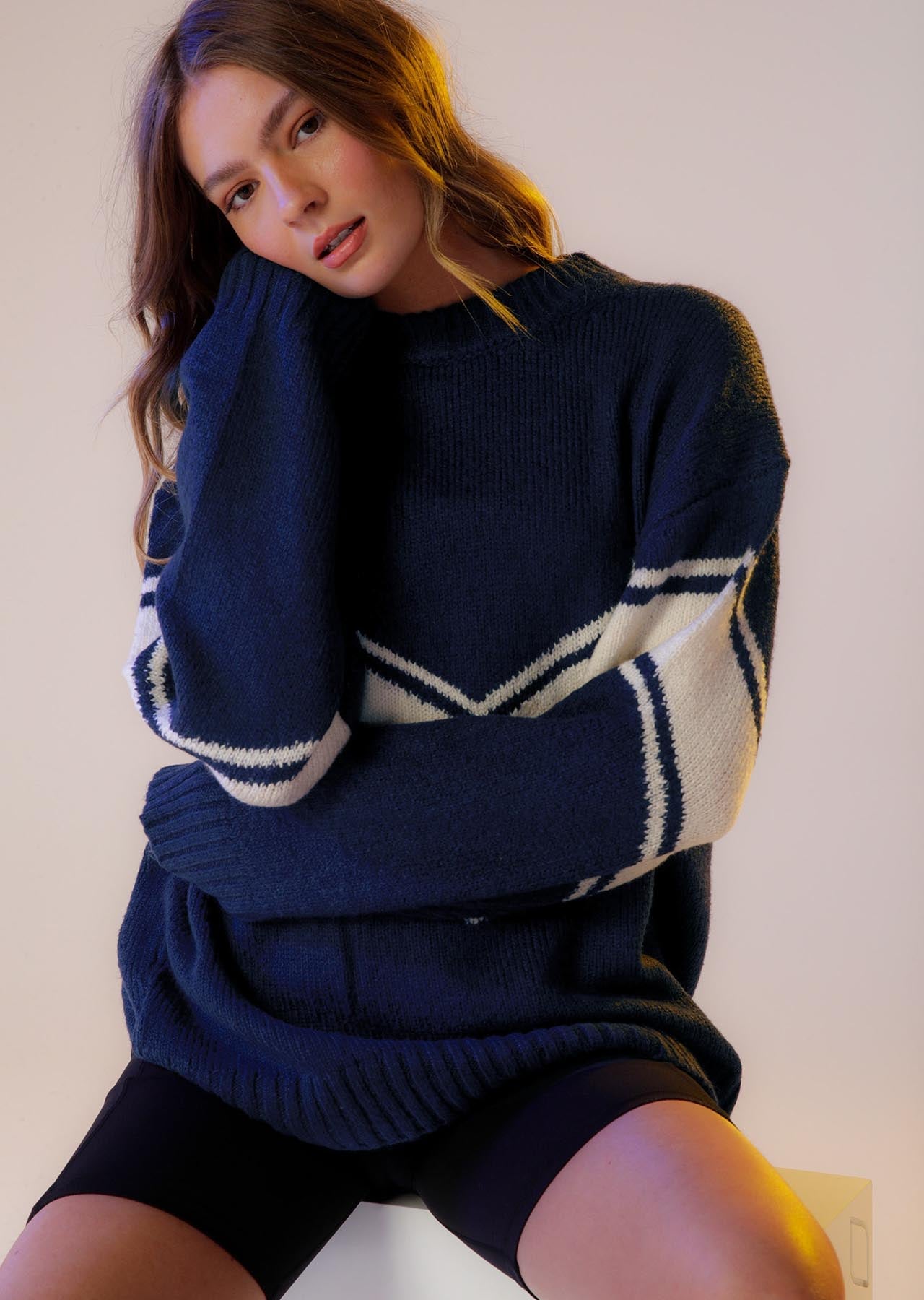 Lorna Jane Tee Up Oversized Knit - Navy