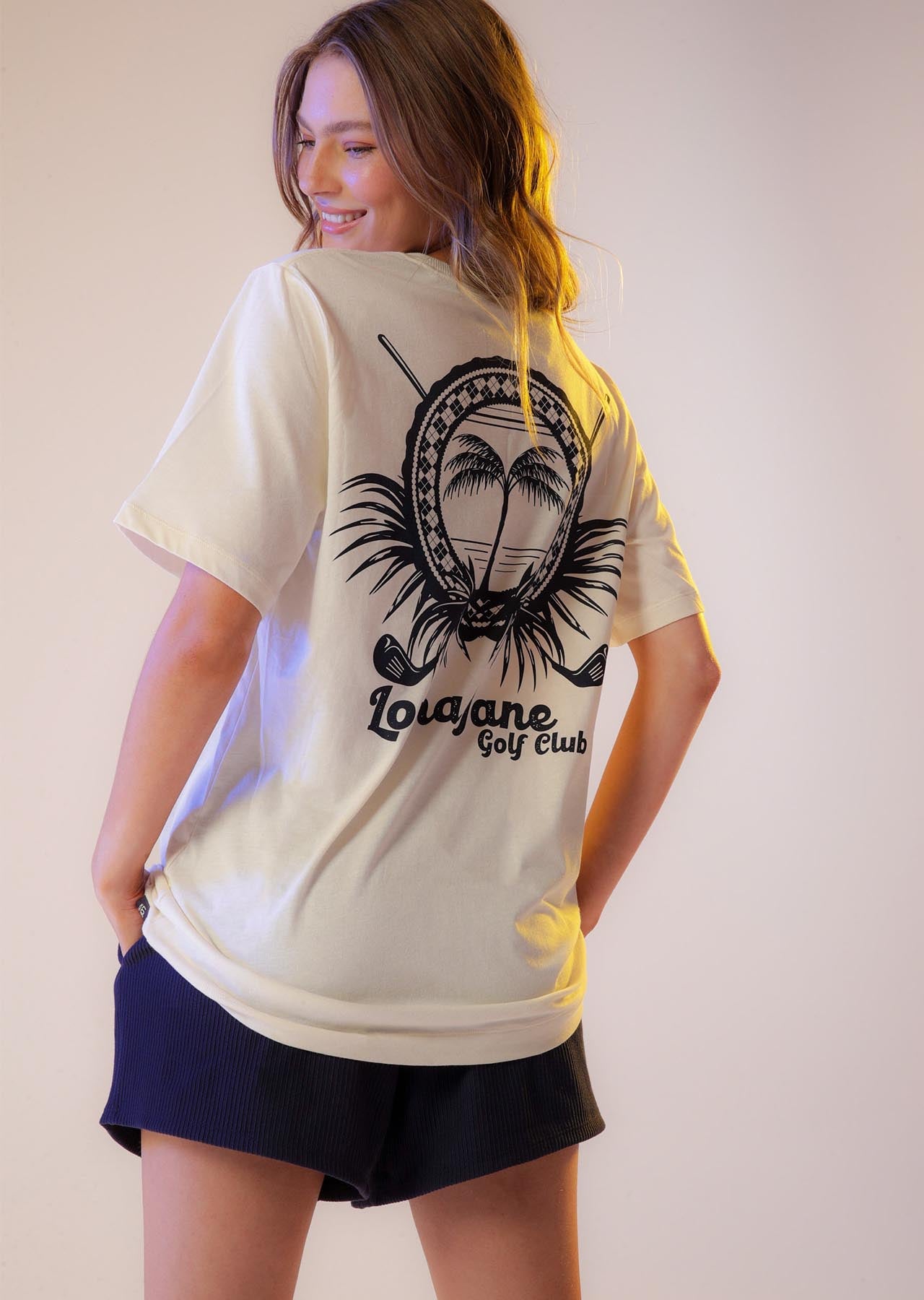 Lorna Jane Country Club Relaxed Active Tee - Cream