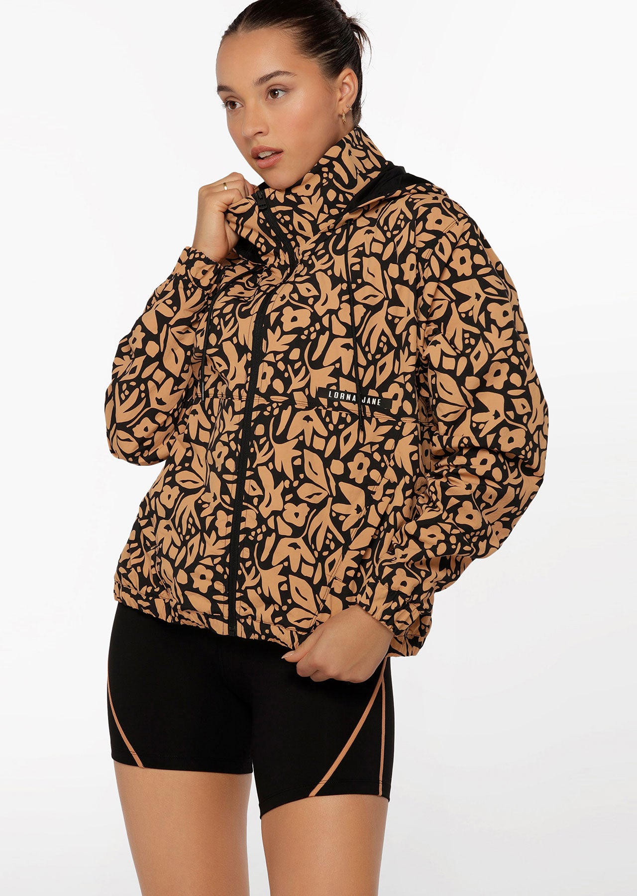 Lorna Jane Abstract Floral Active Jacket - Abstract Floral Print