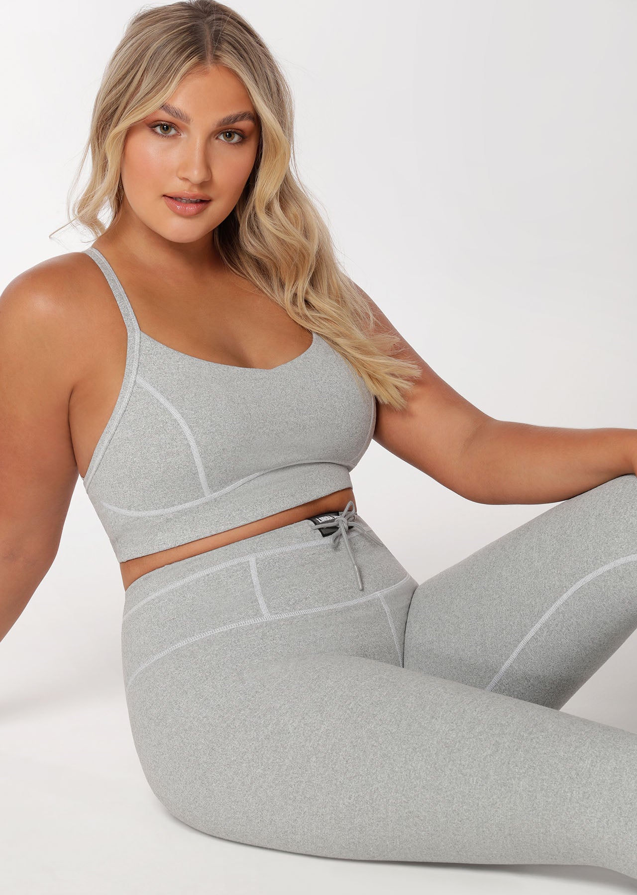 Lorna Jane Ace Sports Bra - Light Grey Marl