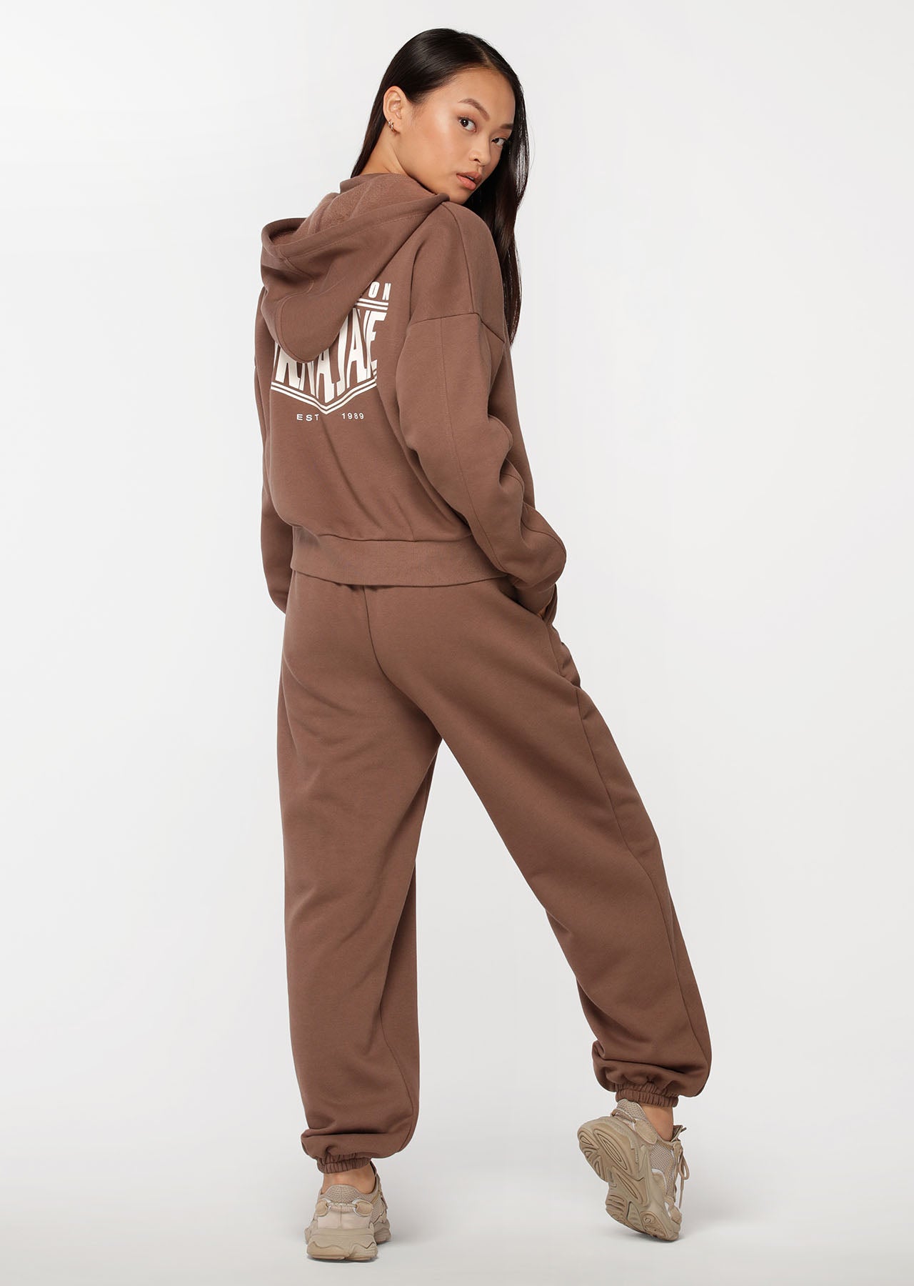 Lorna Jane Active Nation Grown On Neck Hoodie - Chocolate