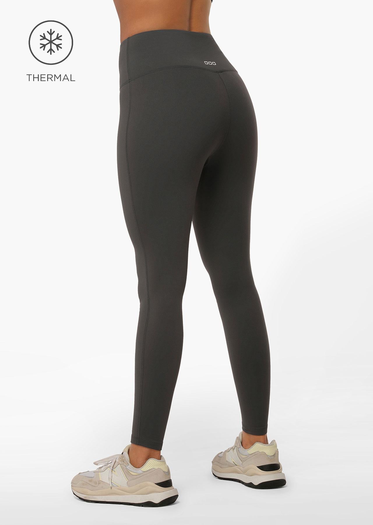 Lorna Jane All Day Lotus Thermal No Chafe Full Length Leggings - Titanium