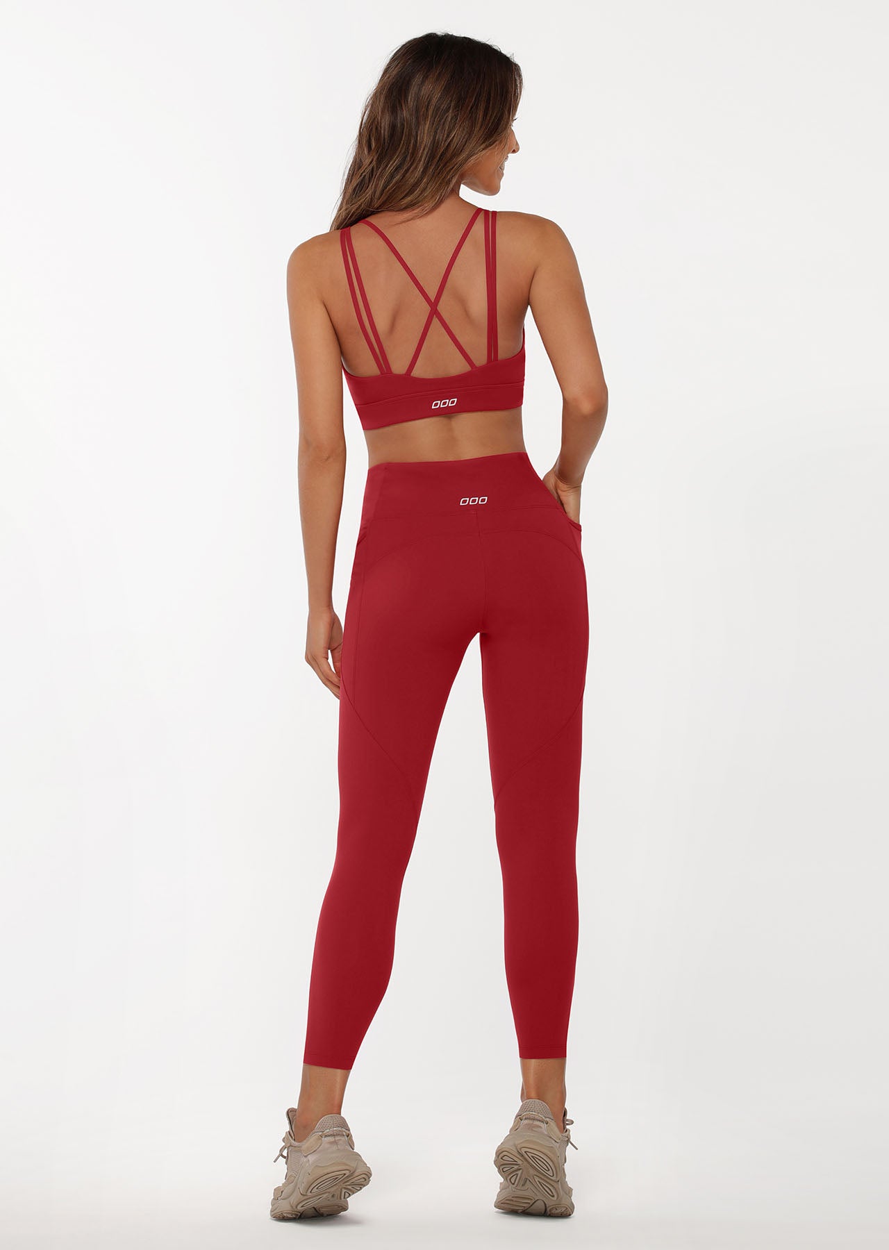 Lorna Jane All Day Wear Sports Bra - Dark Red