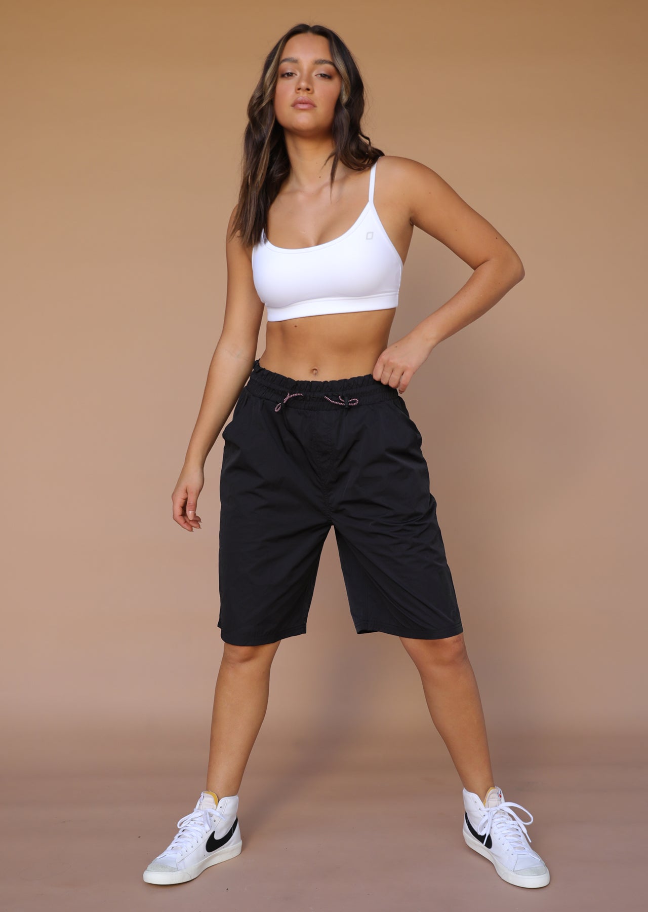 Lorna Jane Alpha Paperbag Waist 3/4 Pant - Black