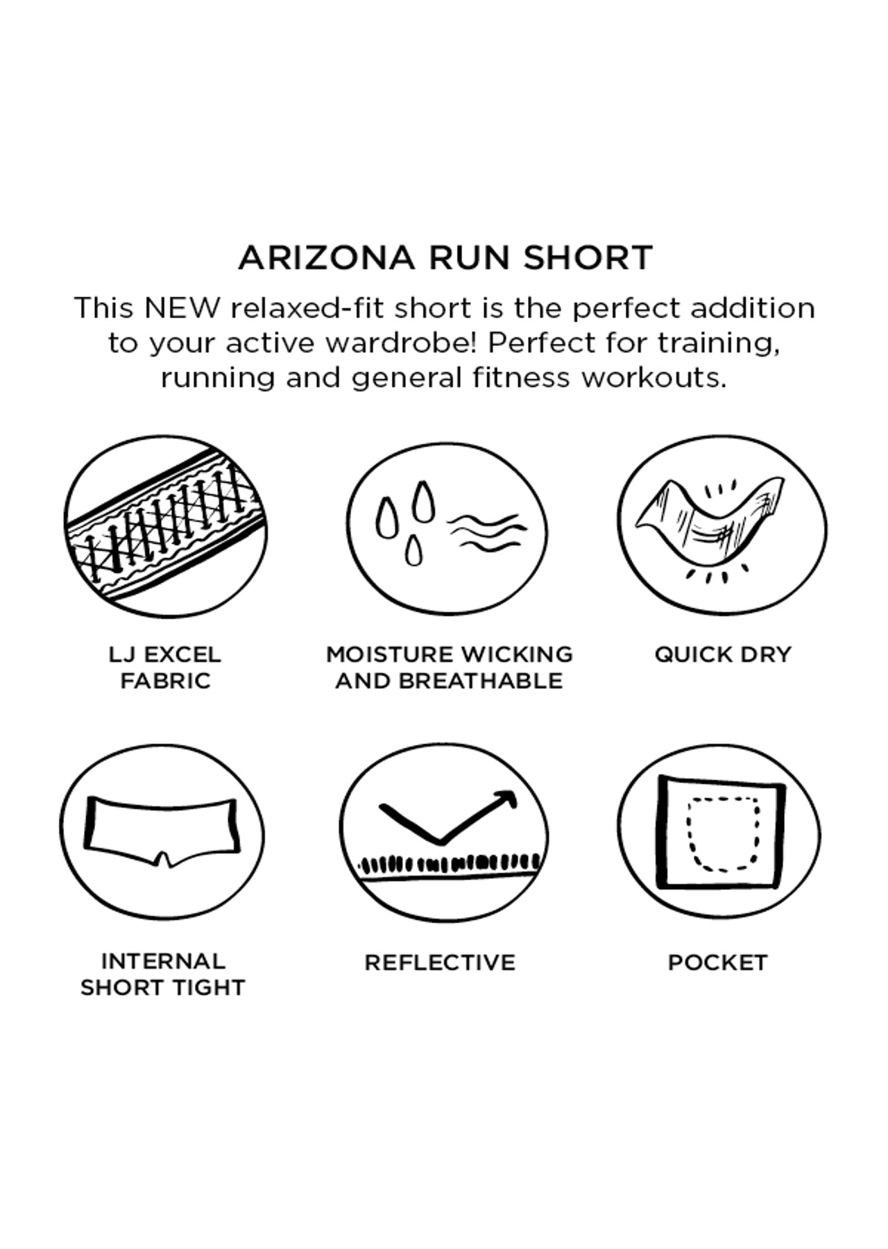 Lorna Jane Arizona Run Shorts - Calypso