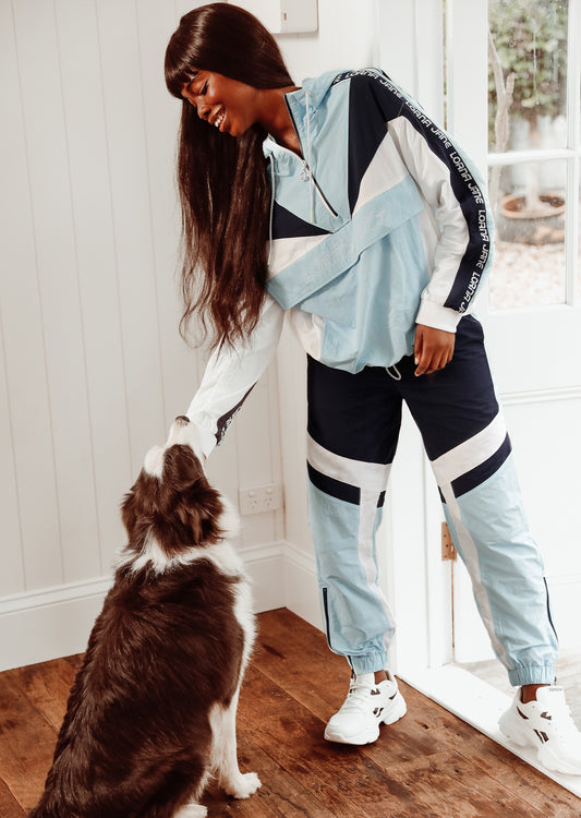 Lorna Jane Attitude Track Pants - Blue Sky Multi