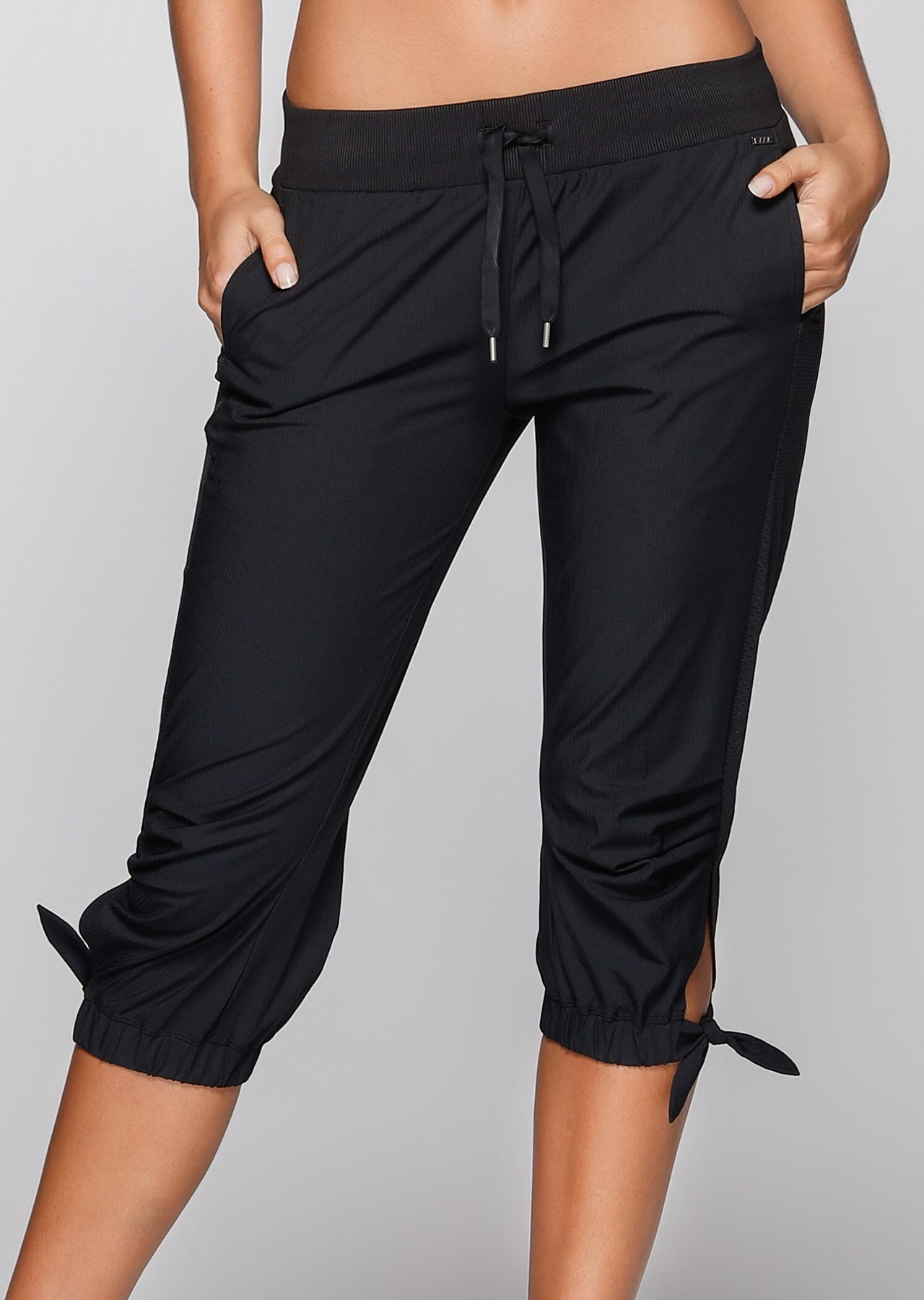 Lorna Jane Balance Active Tie 3/4 Pants - Black