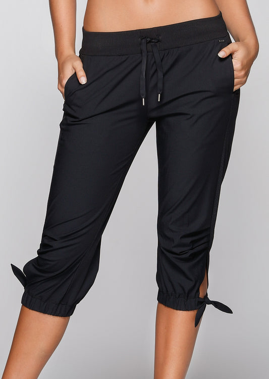 Lorna Jane Balance Active Tie 3/4 Pants - Black