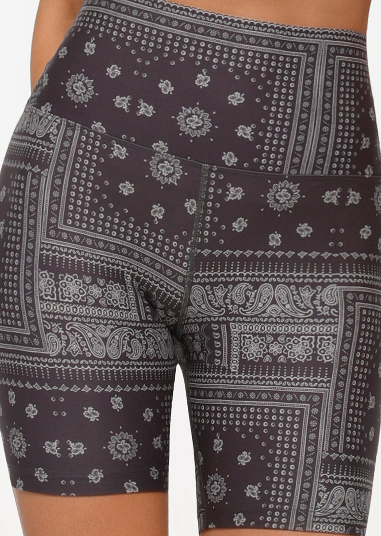 Lorna Jane Bandana Paisley Bike Shorts - Bandana Paisley Print