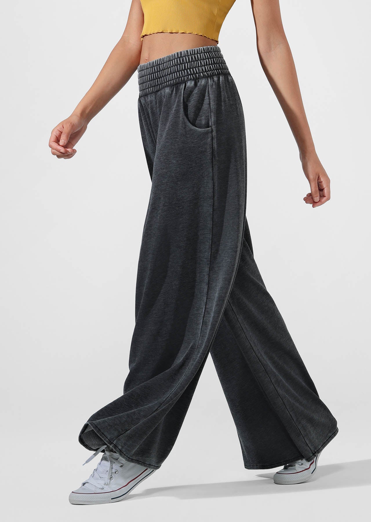 Lorna Jane Bliss Full Length Pants - Washed Out Black