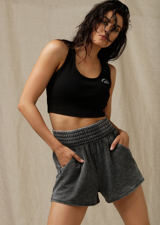 Lorna Jane Bliss Lounge Shorts - Washed Out Black