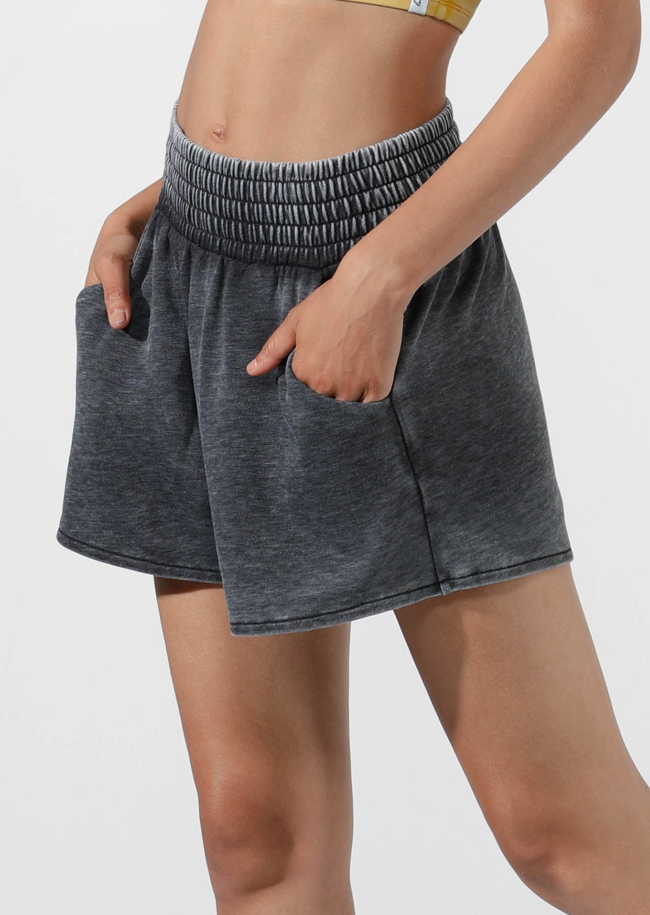 Lorna Jane Bliss Lounge Shorts - Washed Out Black