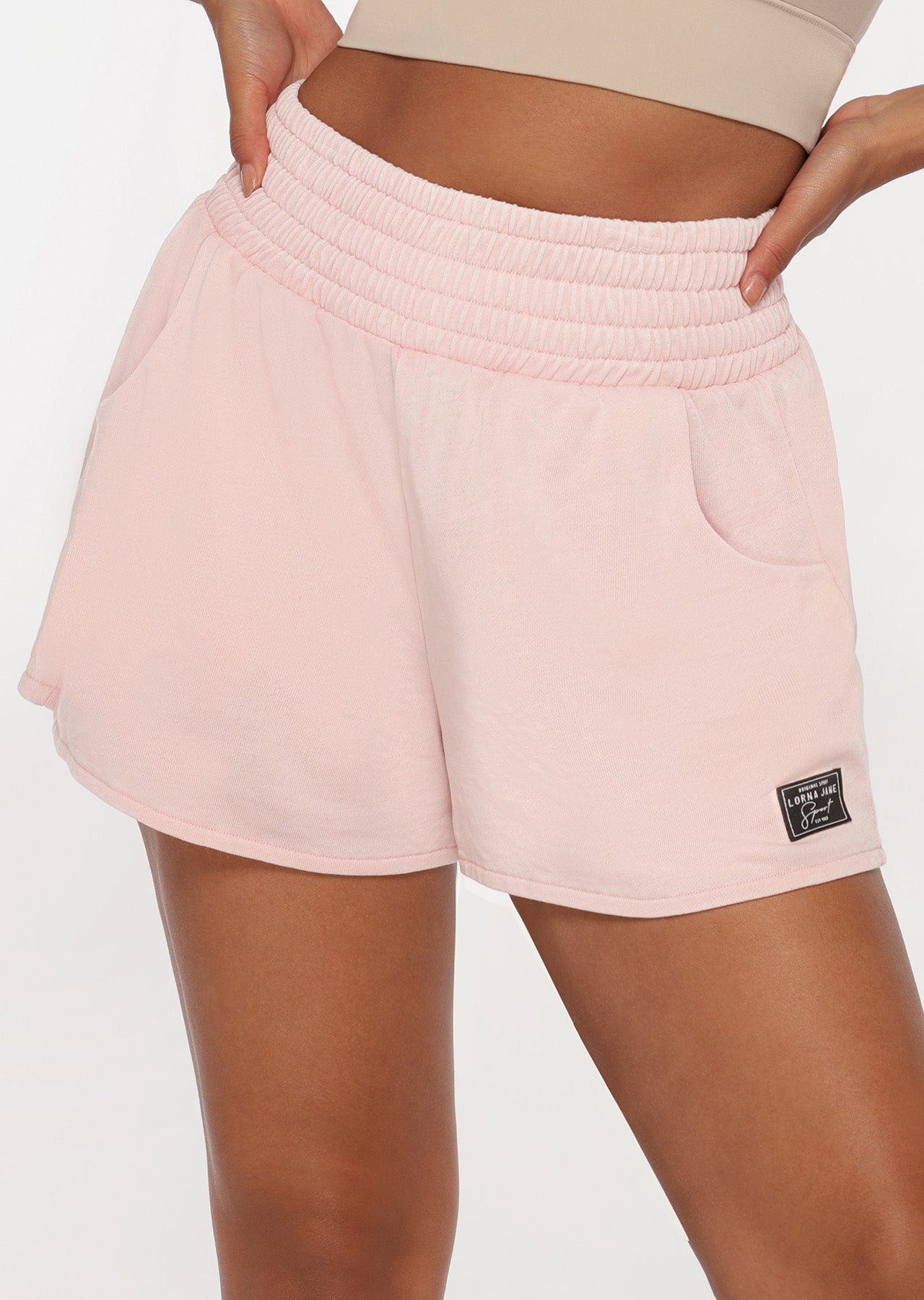 Lorna Jane Bliss Lounge Shorts - Washed Cherry Blossom