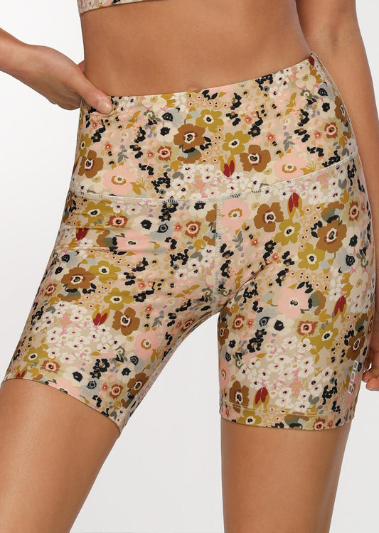 Lorna Jane Boho Floral Bike Shorts - Boho Floral Print