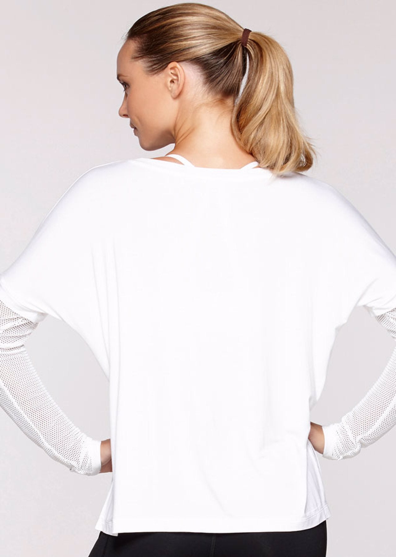 Lorna Jane Boyfriend L/Slv Top - White