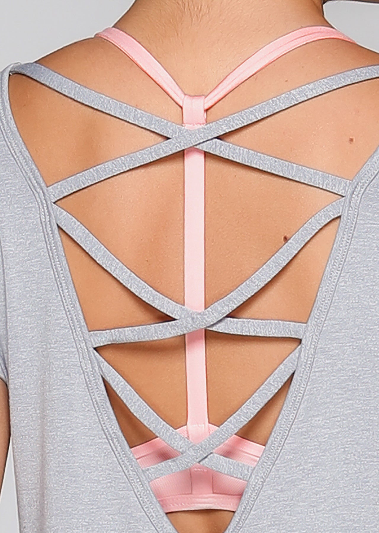 Lorna Jane Breathe Easy S/Slv Active Top - Grey Marl