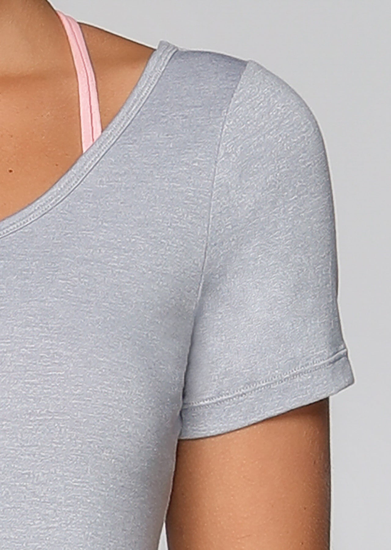 Lorna Jane Breathe Easy S/Slv Active Top - Grey Marl