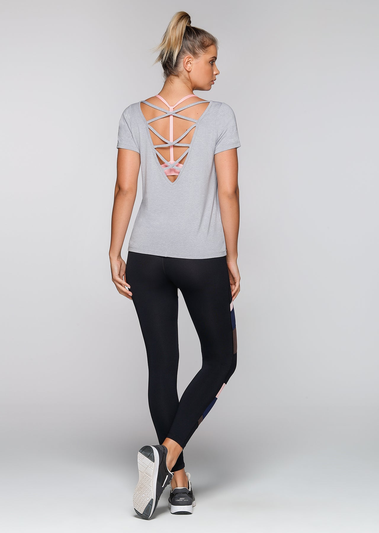 Lorna Jane Breathe Easy S/Slv Active Top - Grey Marl