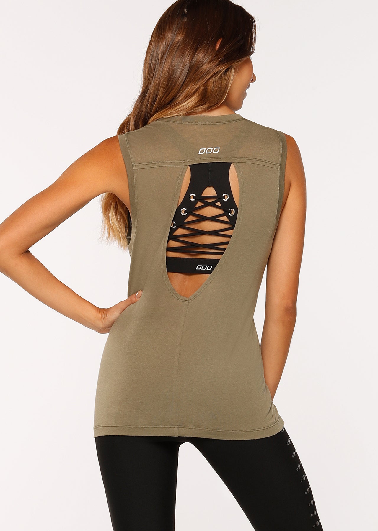 Lorna Jane Breeze Backless Tank - Safari