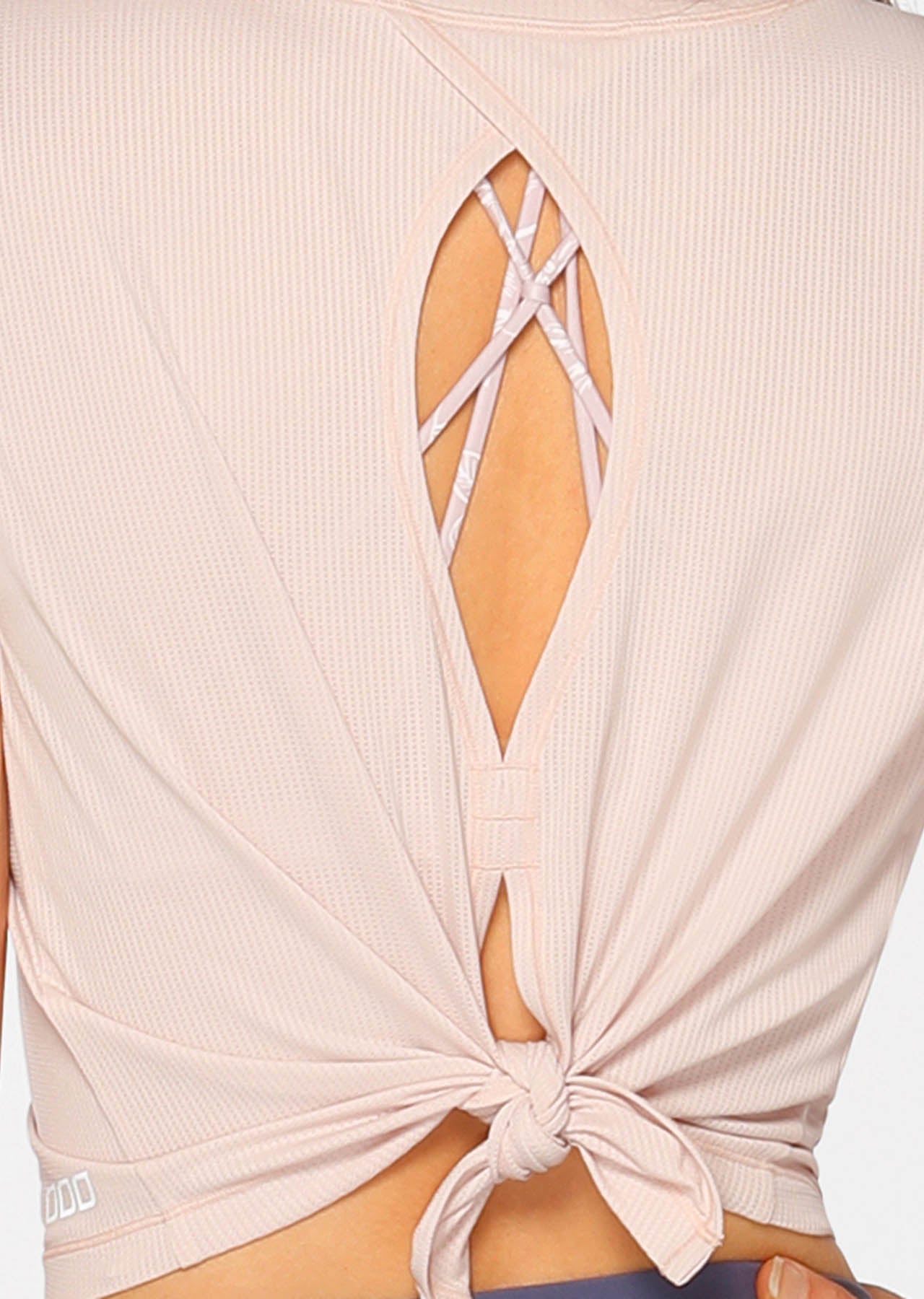 Lorna Jane Breeze Cropped Active Tee - Swan Pink