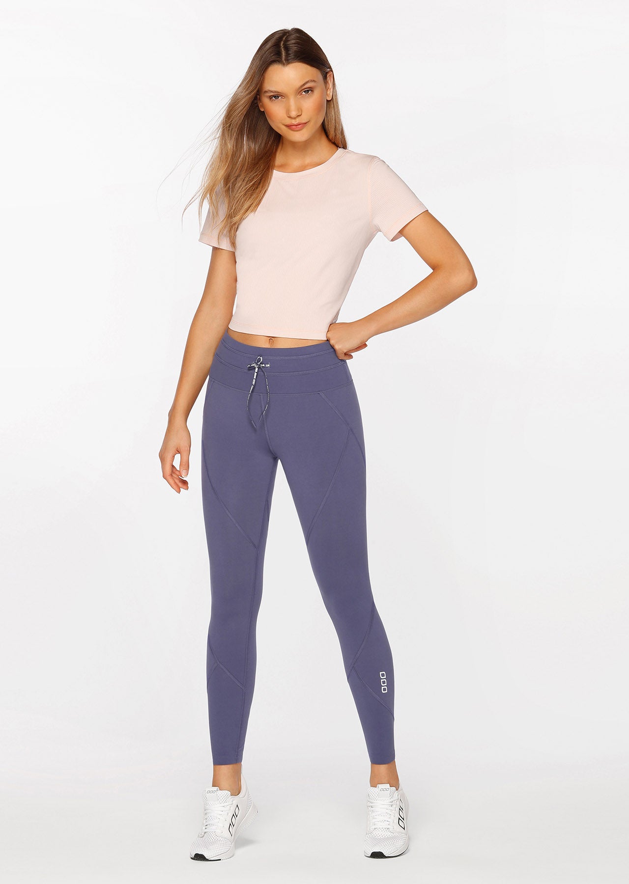 Lorna Jane Breeze Cropped Active Tee - Swan Pink