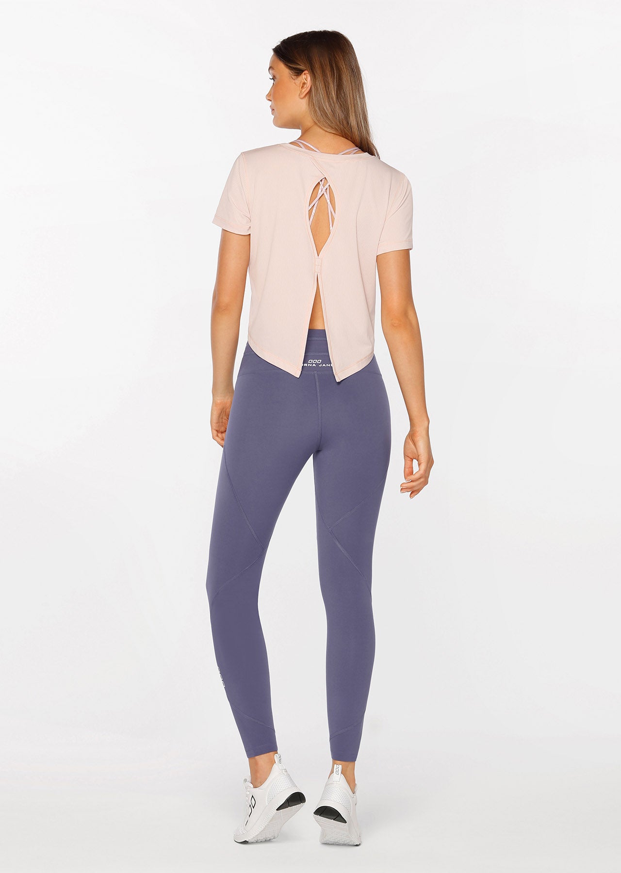 Lorna Jane Breeze Cropped Active Tee - Swan Pink