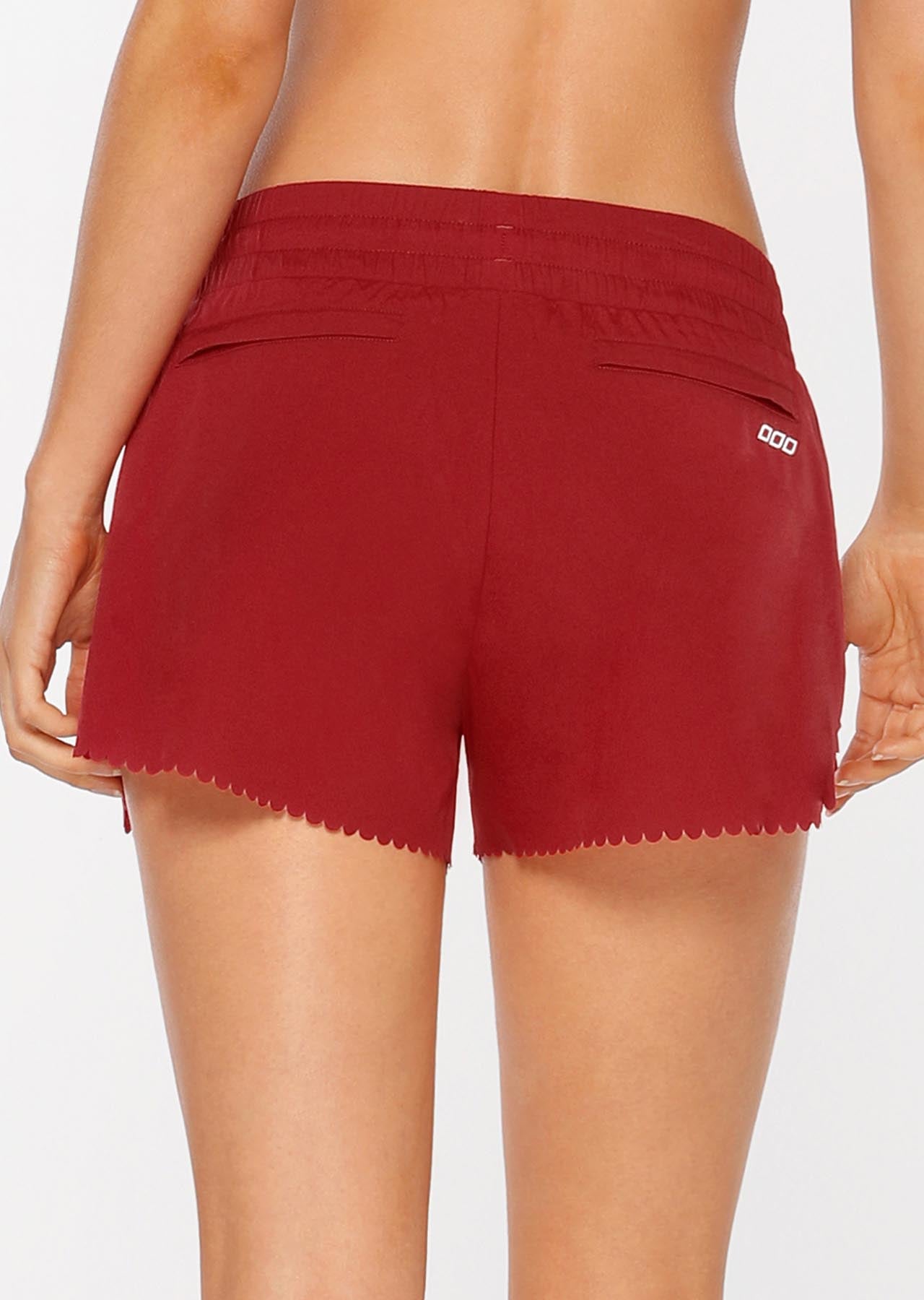 Lorna Jane Breeze Lightweight Run Shorts - Dark Red