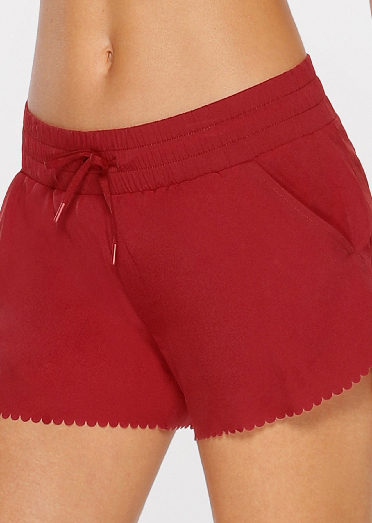 Lorna Jane Breeze Lightweight Run Shorts - Dark Red