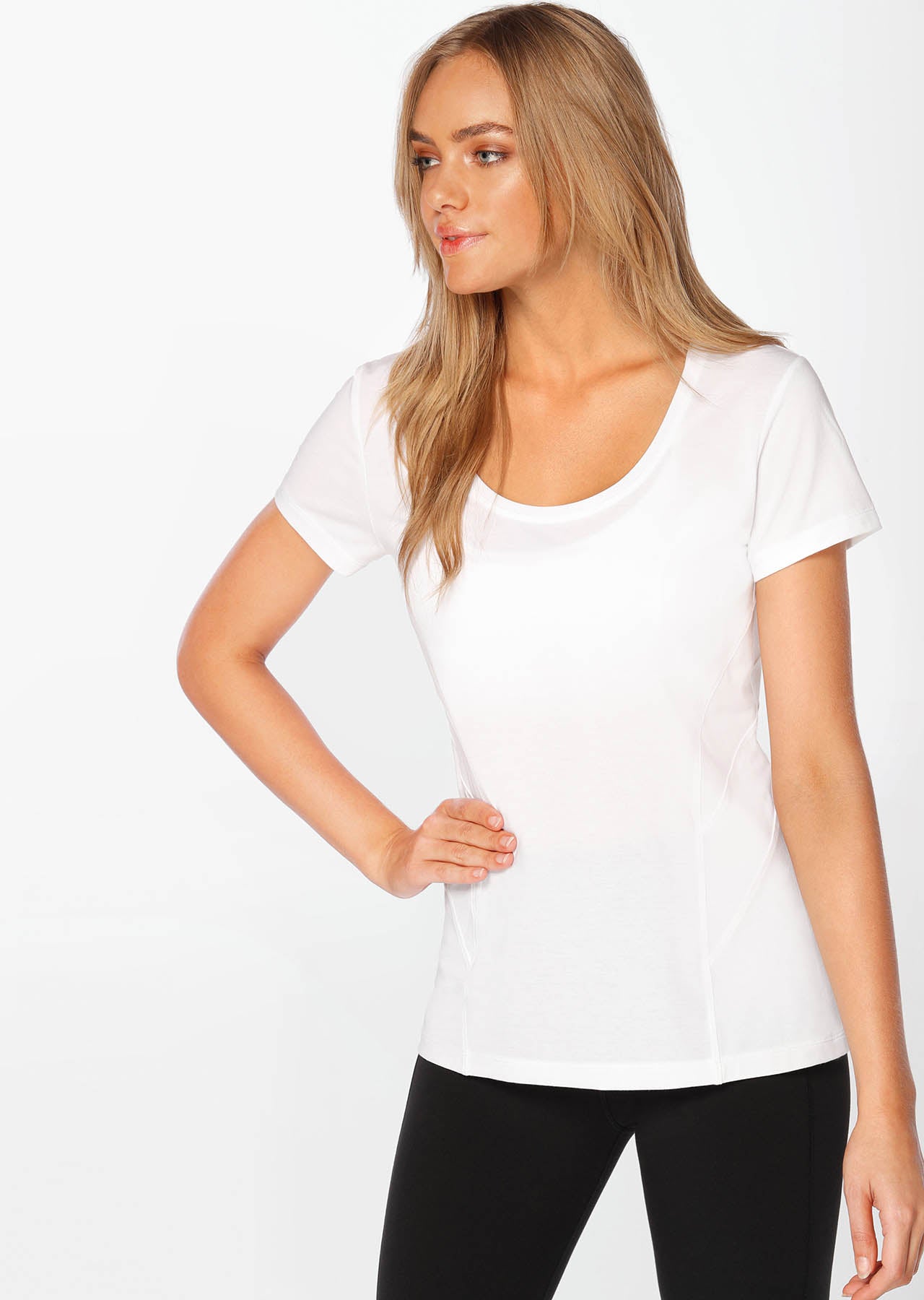 Lorna Jane Breeze Slim Fit Active Tee - White