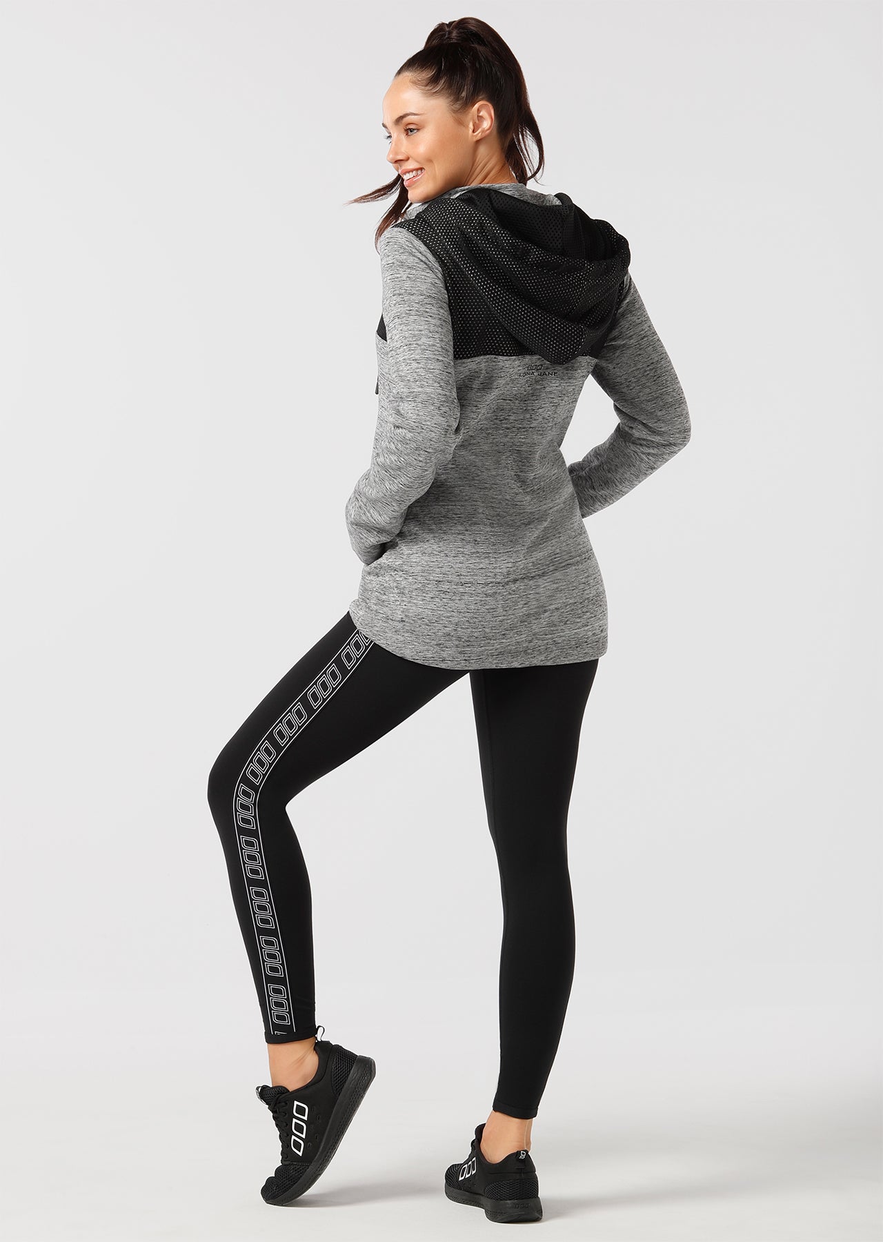 Lorna Jane Brisk Fleece Active Jacket - White Marl