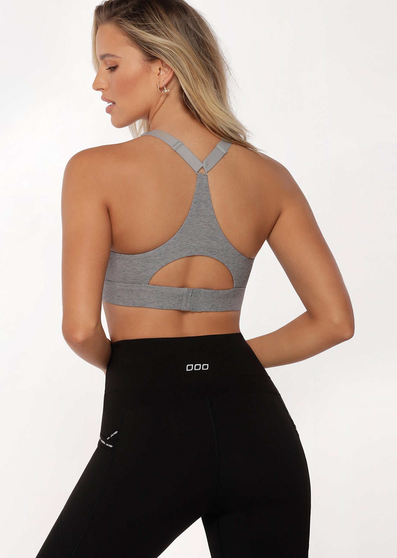 Lorna Jane Cardio Active Sports Bra - Light Grey Marl