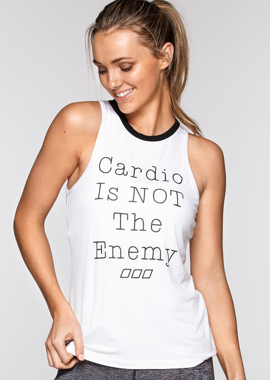 Lorna Jane Cardio Crunch Tank - White