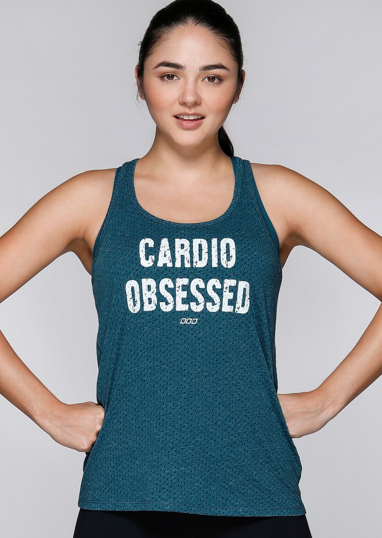 Lorna Jane Cardio Obsessed Tank - Everteal Marl