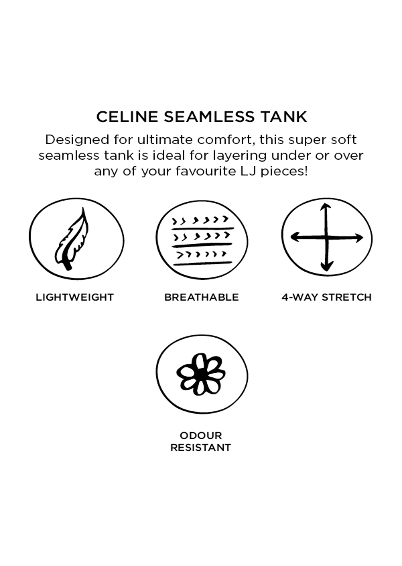 Lorna Jane Celine Seamless Tank - Mid Grey Marl