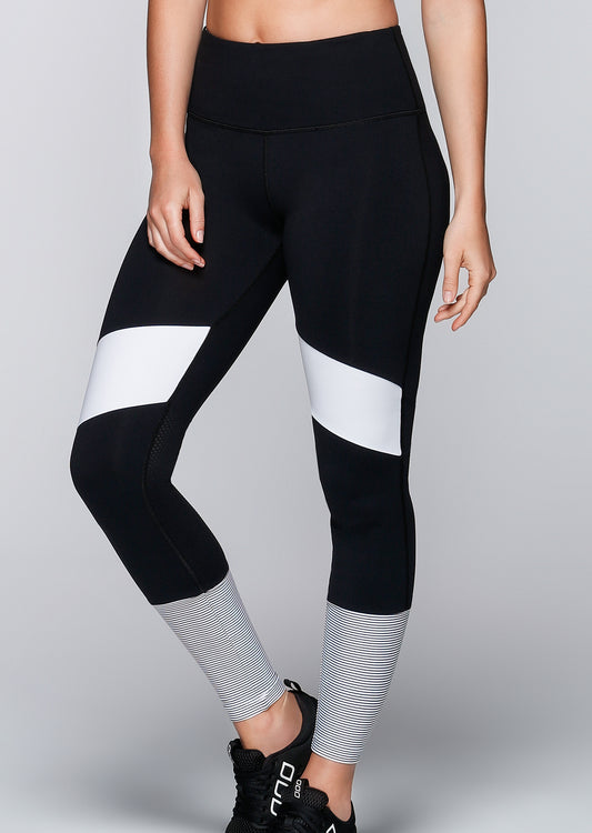 Lorna Jane Cha Cha Core F/L Tight - Black/White