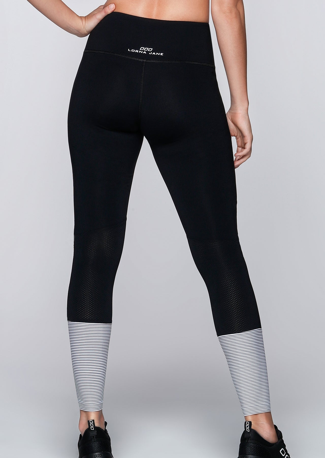 Lorna Jane Cha Cha Core F/L Tight - Black/White
