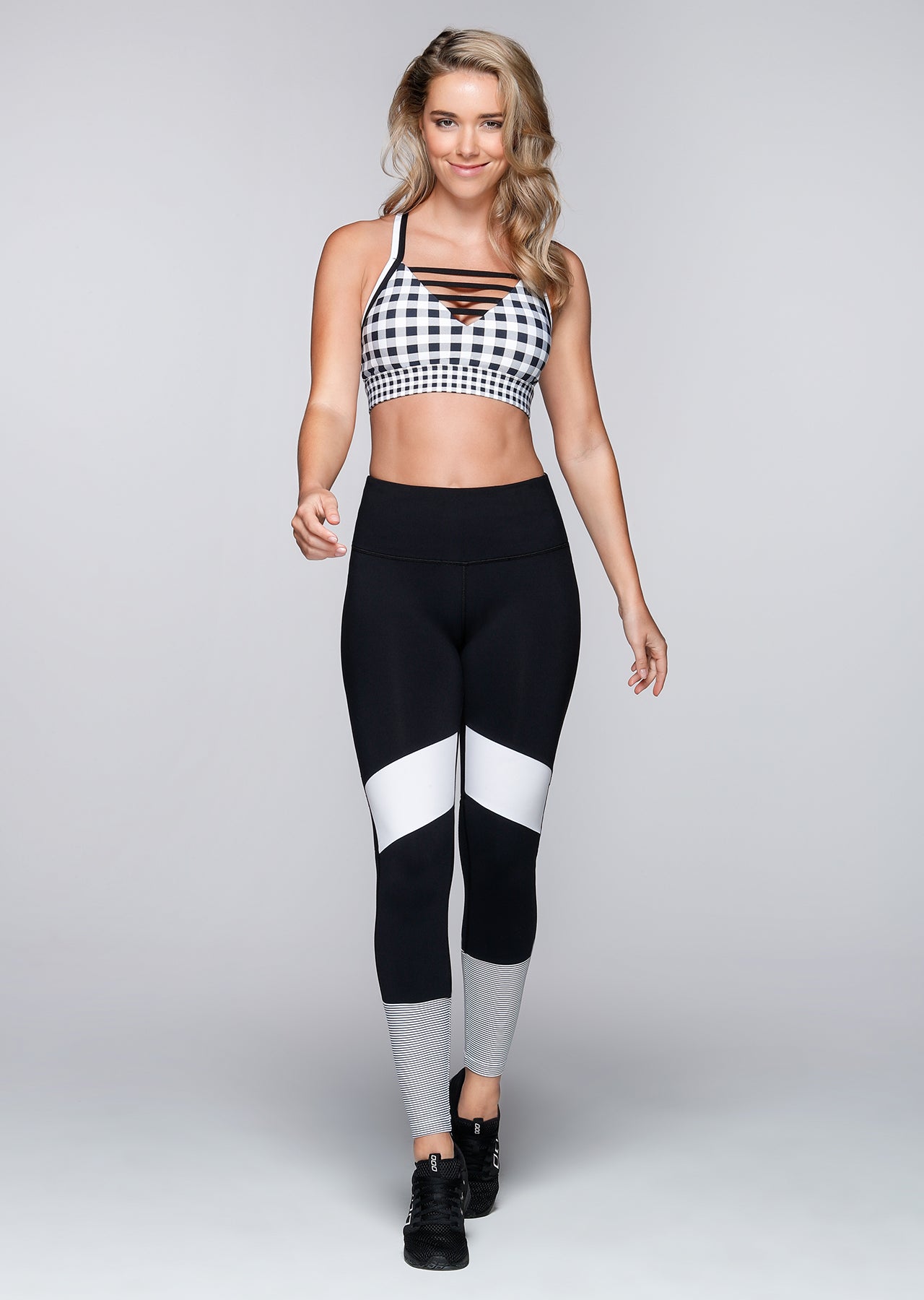 Lorna Jane Cha Cha Core F/L Tight - Black/White
