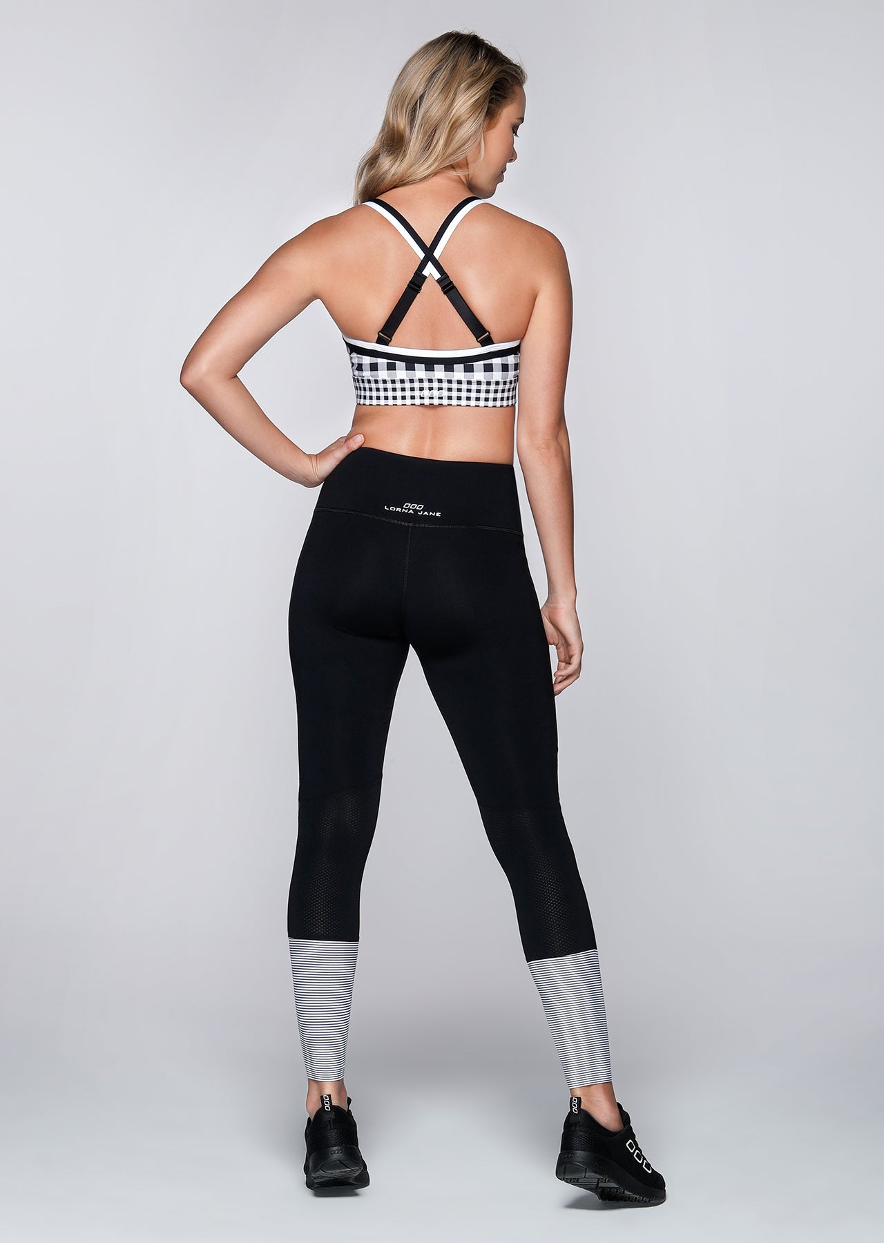 Lorna Jane Cha Cha Core F/L Tight - Black/White