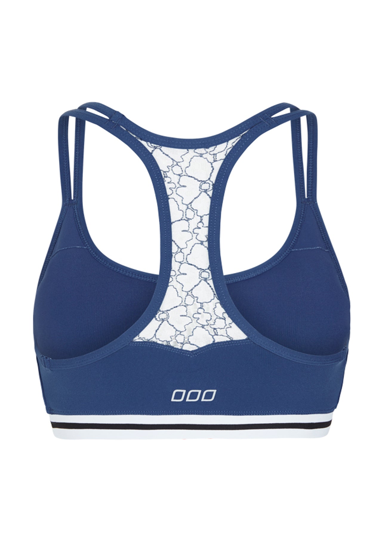 Lorna Jane Chantilly Bra - White/Indigo/Black