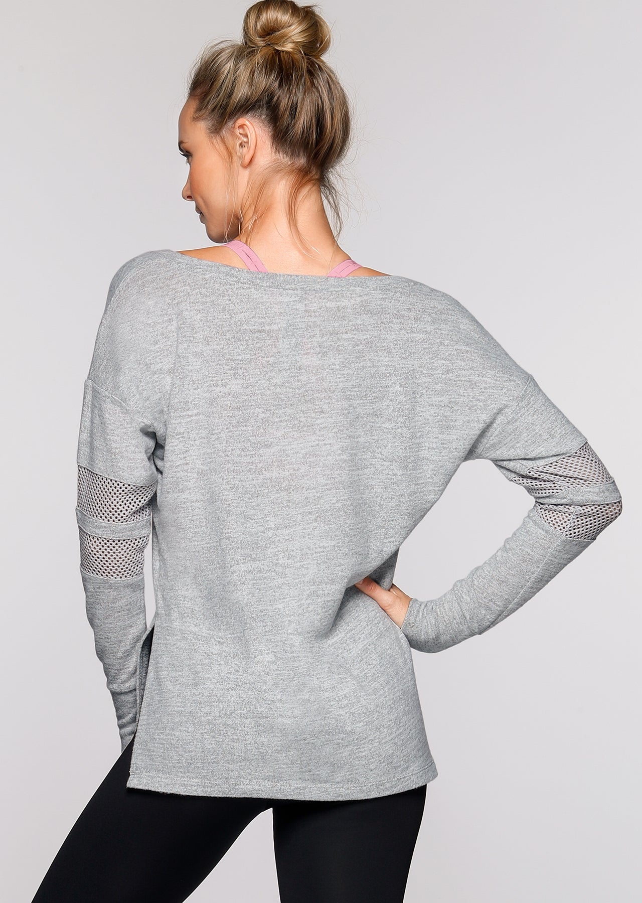 Lorna Jane Chaser L/Slv Top - Grey Marl