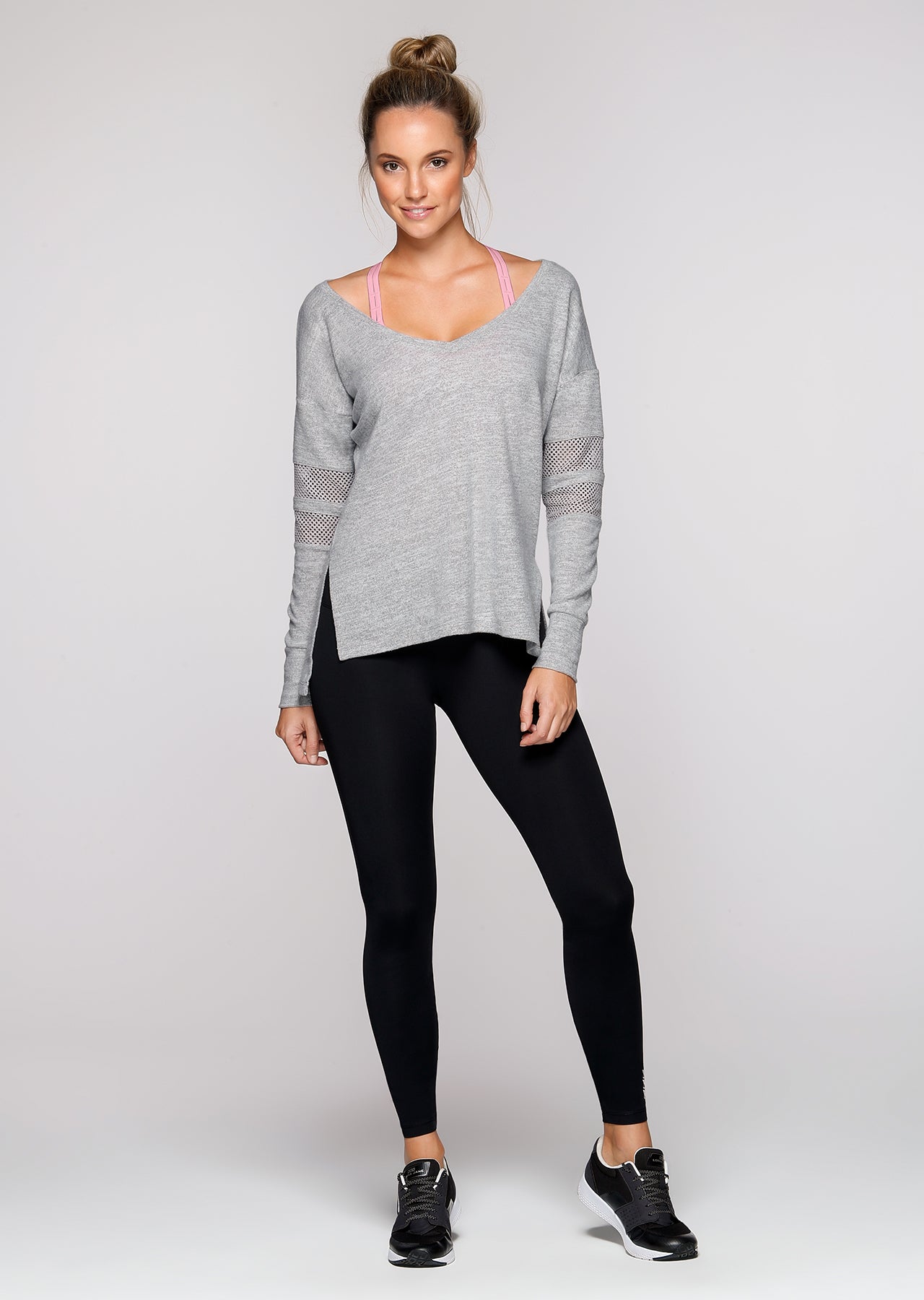 Lorna Jane Chaser L/Slv Top - Grey Marl