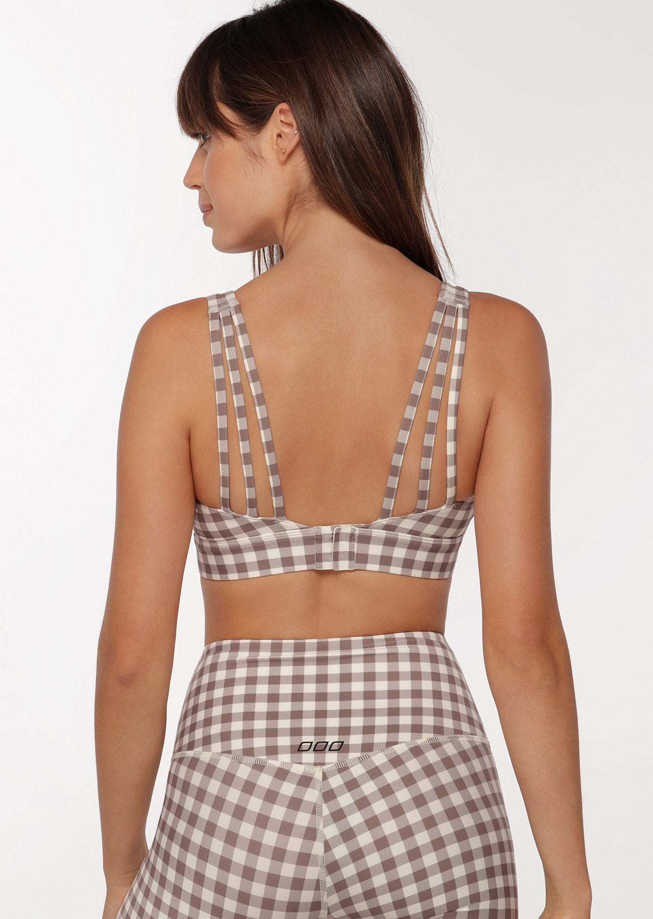 Lorna Jane Check Mate Sports Bra - Gingham Print