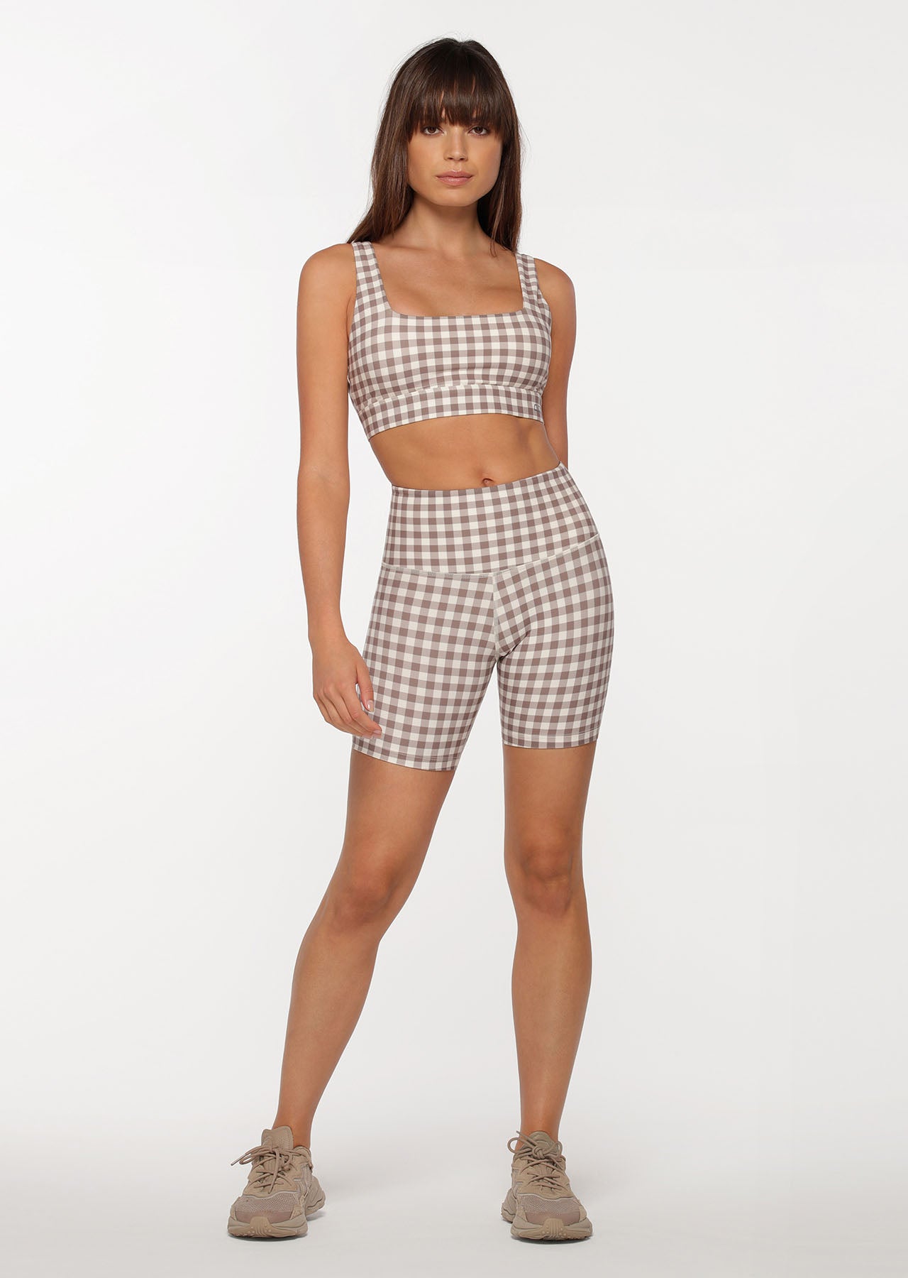 Lorna Jane Check Mate Sports Bra - Gingham Print