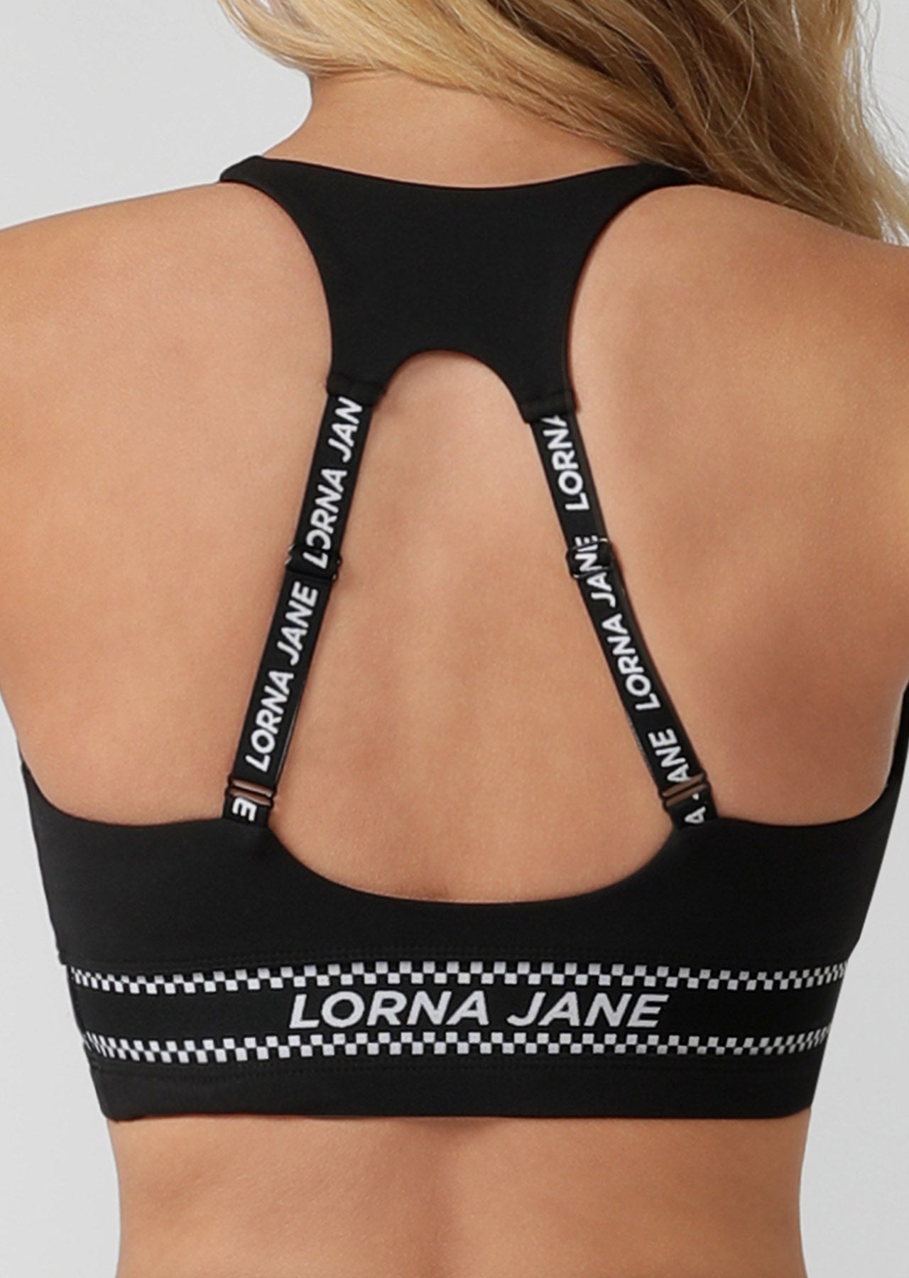Lorna Jane Checked Out Sports Bra - Black
