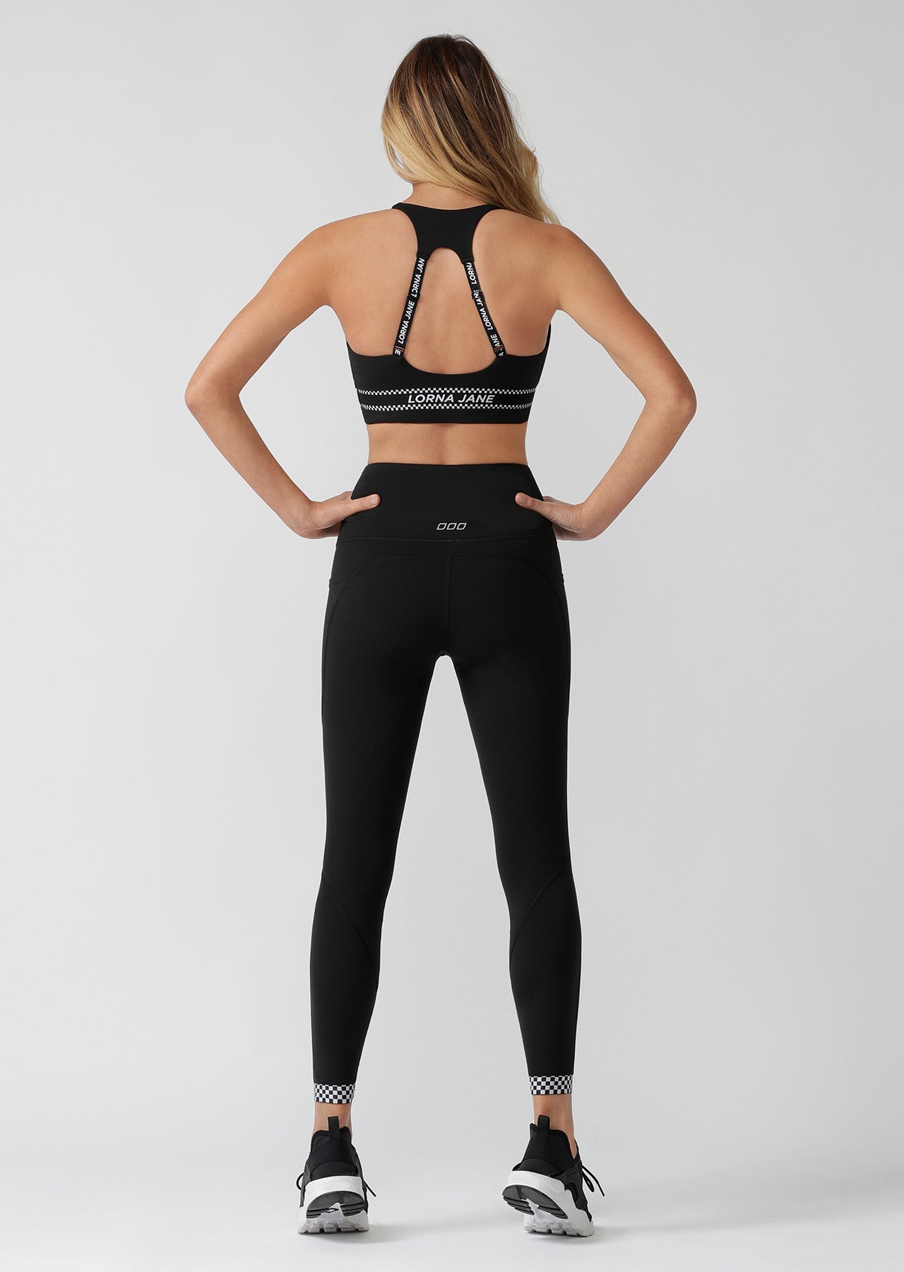 Lorna Jane Checked Out Sports Bra - Black