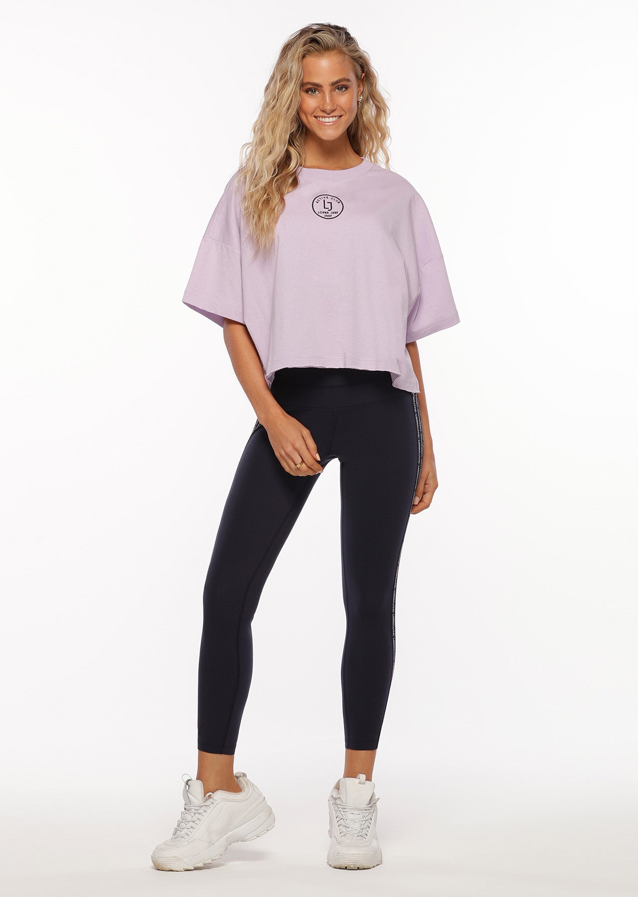 Lorna Jane Checked Out Tee - Dusty Lilac