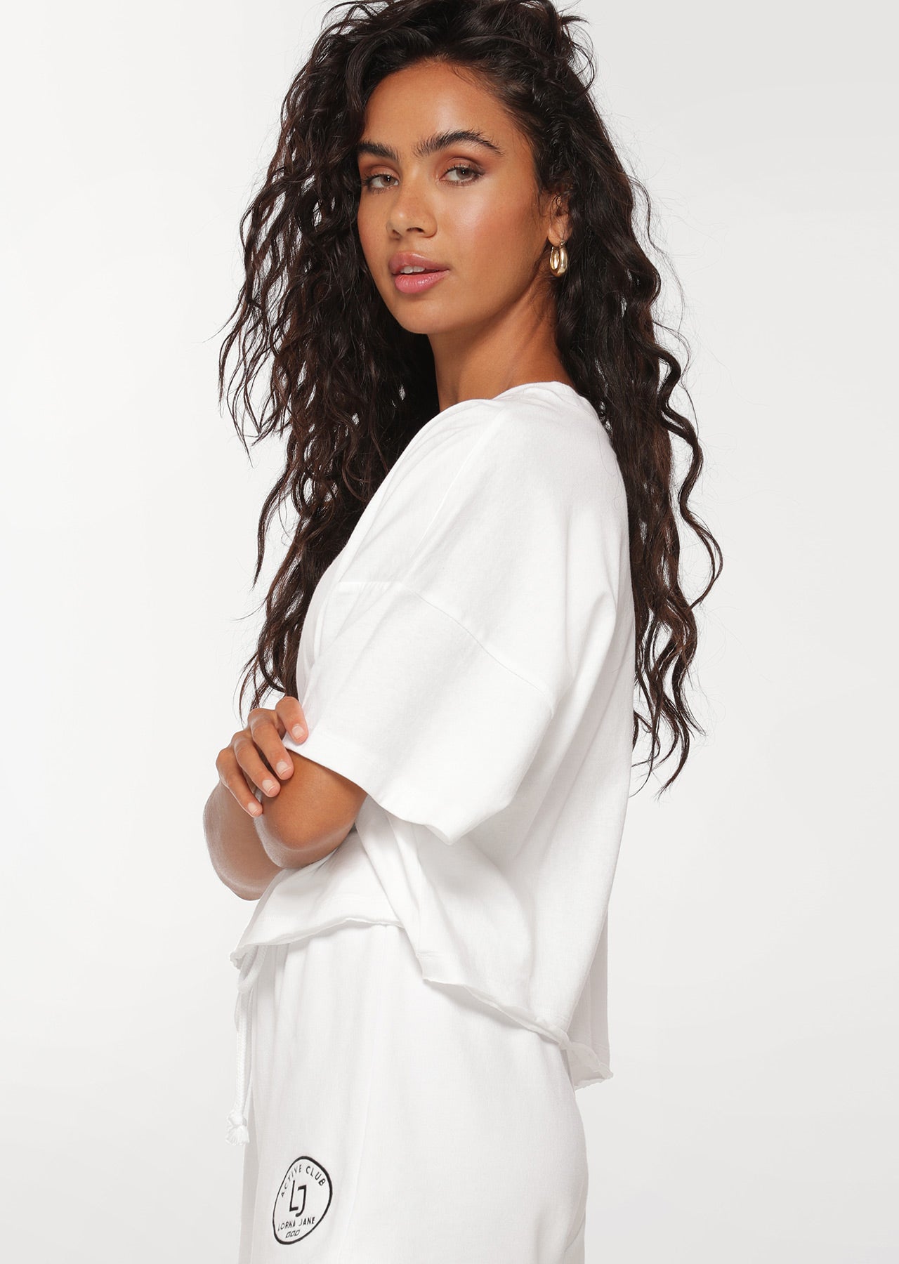 Lorna Jane Checked Out Tee - White