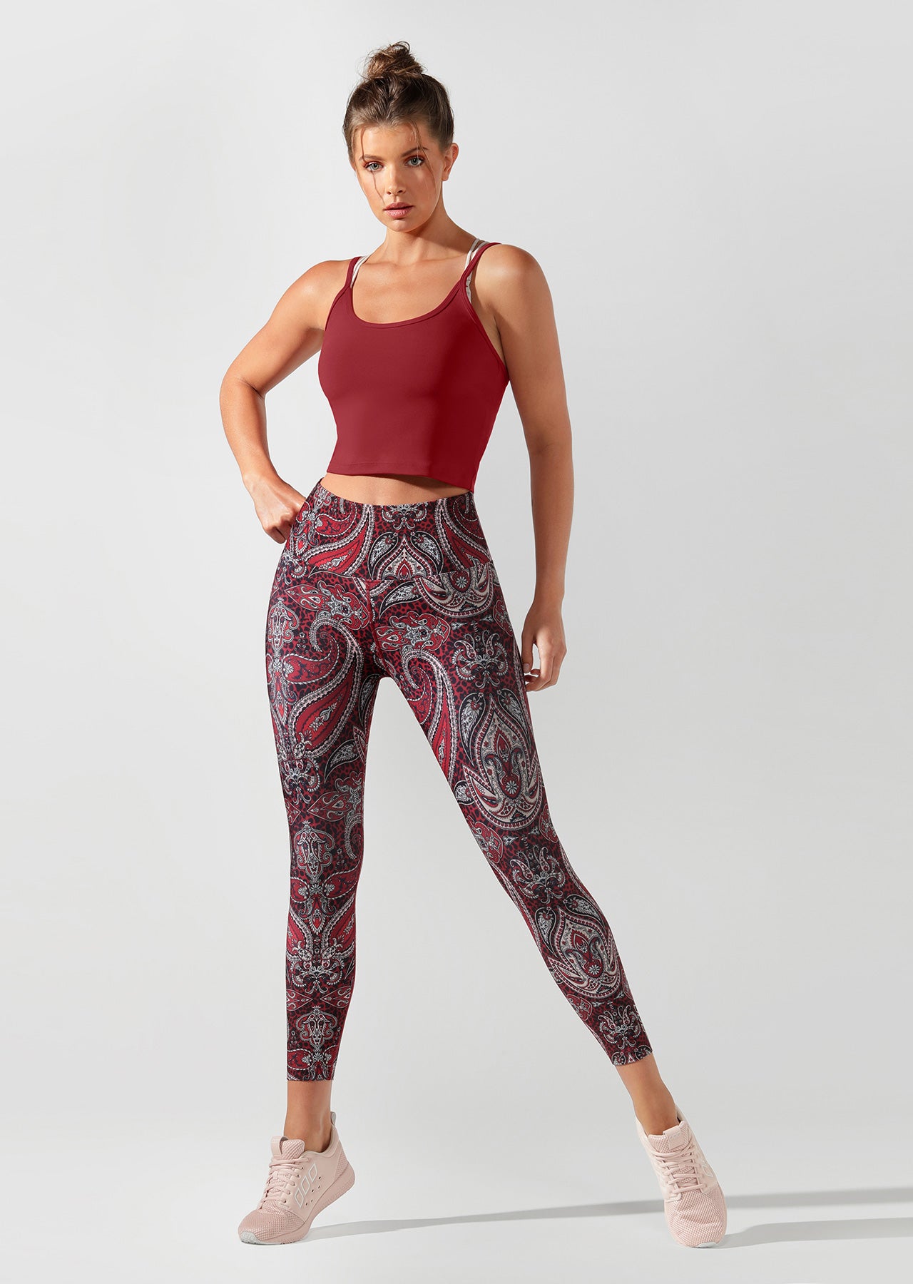 Lorna Jane Cherry Cropped Excel Tank - Cherry