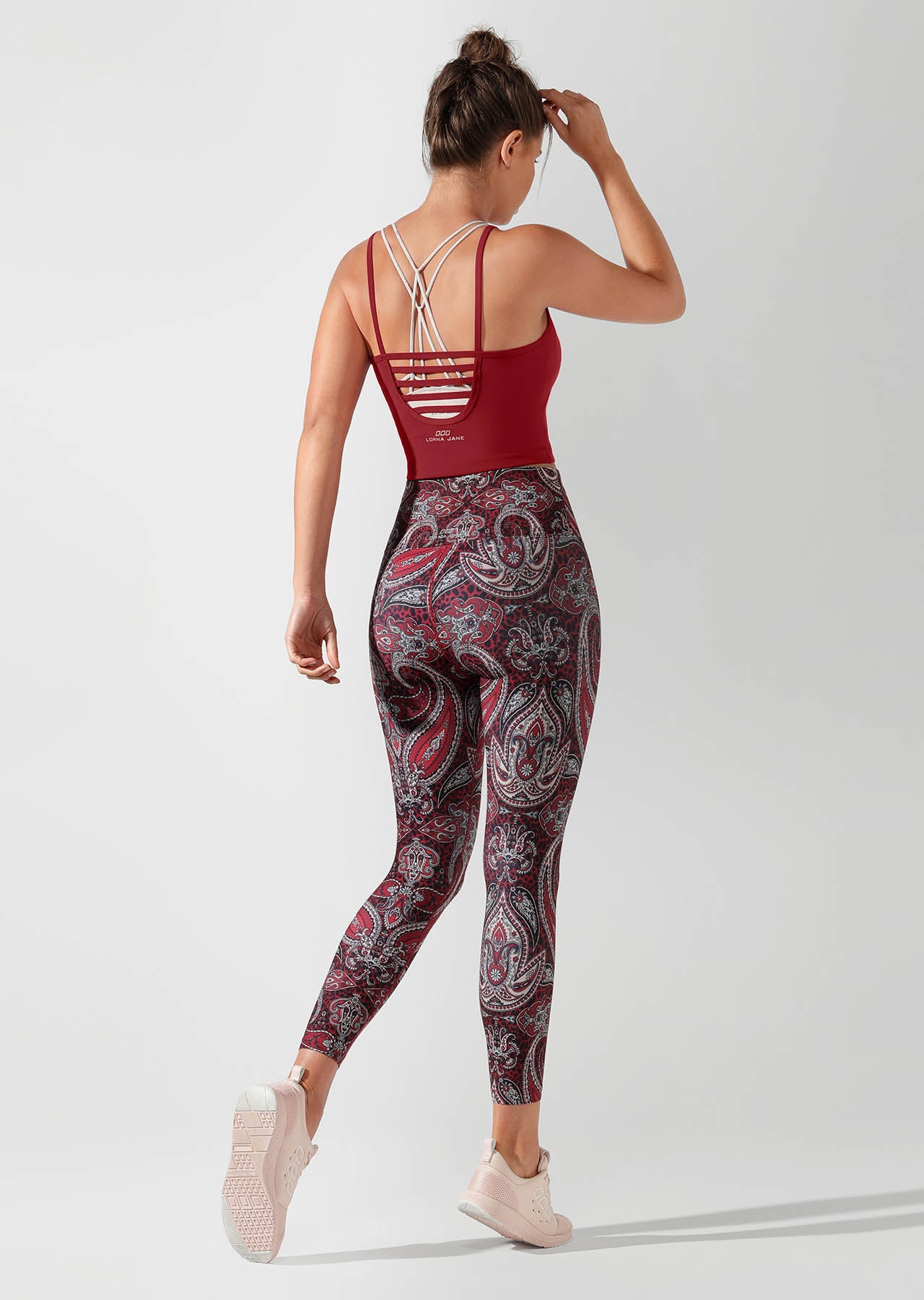 Lorna Jane Cherry Cropped Excel Tank - Cherry